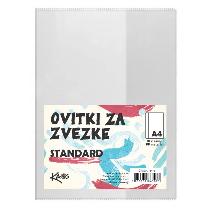 Ovitki za zvezke A4 PP KAOS STANDARD set 10/1