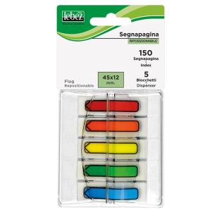 Označevalci strani pu&scaron;čice barvne 12x45 mm LEBEZ set 5/1