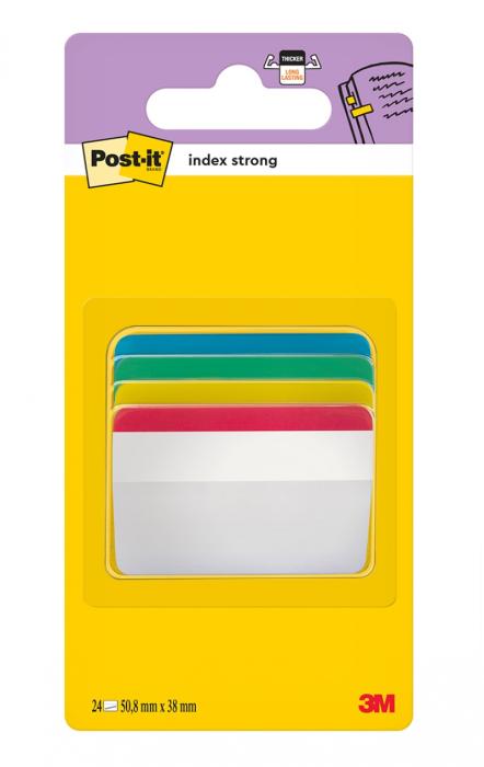Označevalec strani upognjeni 50,8x38 mm POST IT 3M STRONG 686 set 24/1