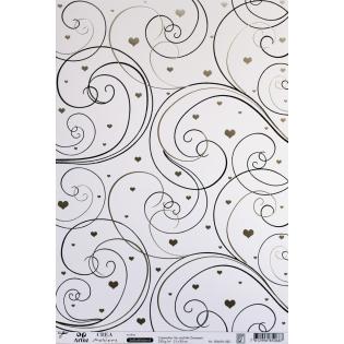 Papir vo&scaron;čilnica A4 230 g motiv srčki ARTOZ DESIGN 506696-582