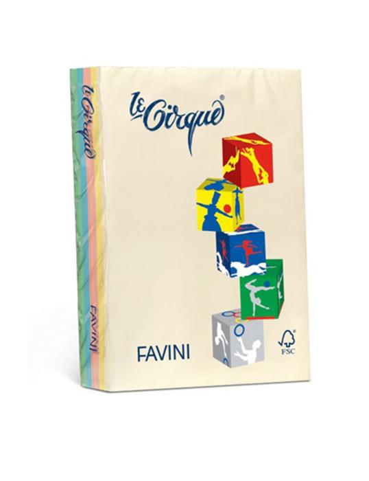 Papir A4 80 g 200L mix 4 pastelnih barv FAVINI Le Cirque FAV-A71X414