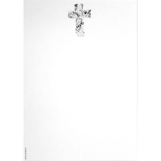 Papir vo&scaron;čilnica črno bel križ rože A4 120g ARTOZ DESIGN 340306-04