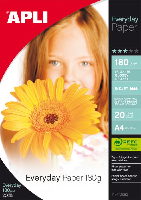 Papir foto A4 180 g za inkjet APLI EVERYDAY