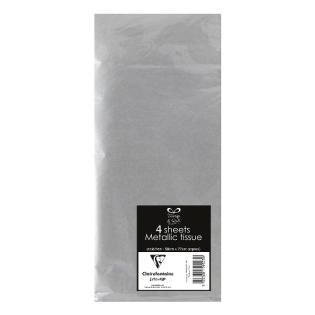 Papir svilnati svilen v polah srebrn 18 g EUROWRAP METALIC TISSUE PAPER set 4/1