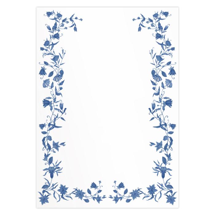 Papir vo&scaron;čilnica A4 120 g ARTOZ DESIGN OKVIR VRT MODRO CVETJE