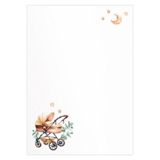 Papir vo&scaron;čilnica A4 120 g ARTOZ DESIGN OTRO&Scaron;KI VOZIČEK BABY SHOWER