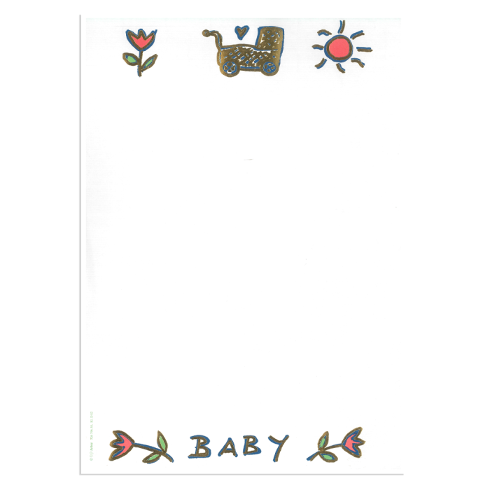 Papir voščilnica A4 motiv baby drawing risba ARTOZ DESIGN 526796-30 nn