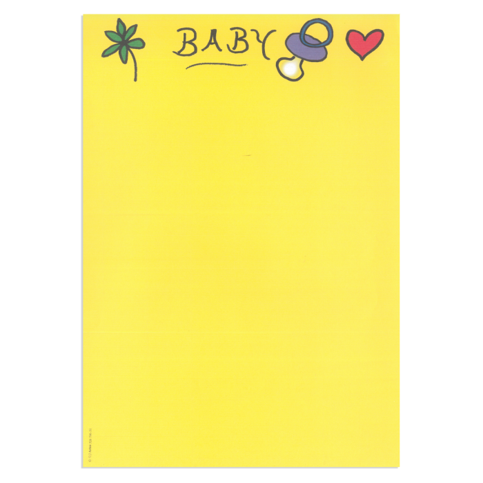 Papir voščilnica A4 motiv baby drawing risba ARTOZ DESIGN 526796-31