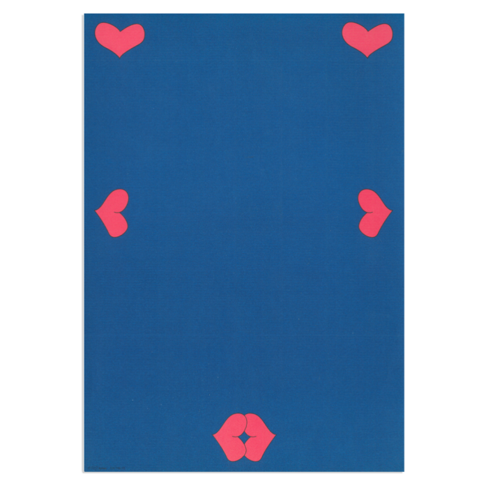 Papir voščilnica modra A4 motiv srce poljub ARTOZ DESIGN 526796-35