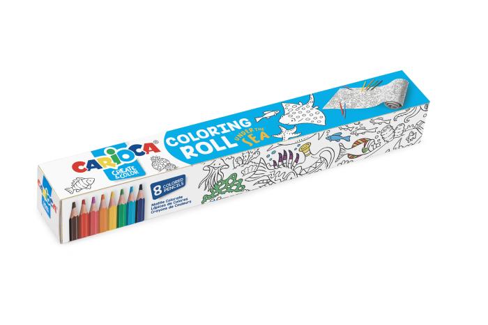 Papir beli v roli samolepilni za risanje 200x30 cm CARIOCA PODVODNO ŽIVLJENJE