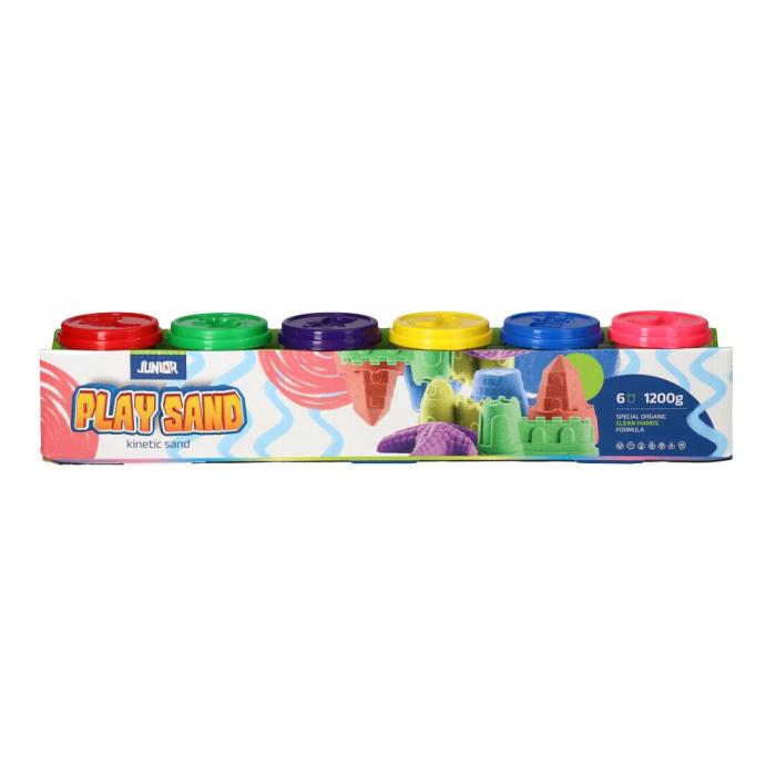 Pesek kinetični 1200 g JUNIOR PLAY KINETIC SAND MIX set 6/1 130755