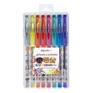 Roler z gel črnilom z ble&scaron;čicami di&scaron;eč LEBEZ GLITTER set 8/1 61787