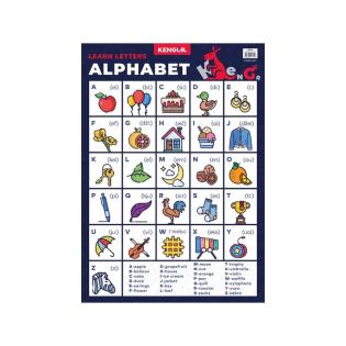 Plakat abeceda &scaron;olski angle&scaron;ki B2 ALPHABET KENGUR 106192
