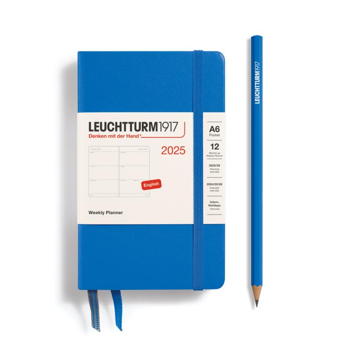 Planer tedenski 12 mesecev 2025 trde platnice horizontalna postavitev LEUCHTTURM