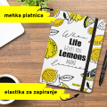 Rokovnik na pike A5 72 listov 120 g ONLINE LIMONE WHEN LIFE GIVES YOU LEMONS MAKE LEMONADE