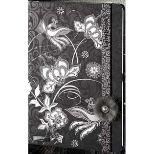 ROKOVNIK LANYBOOK ČRTNI A6 9X14CM ČRN FLUFFY0LN14L-142