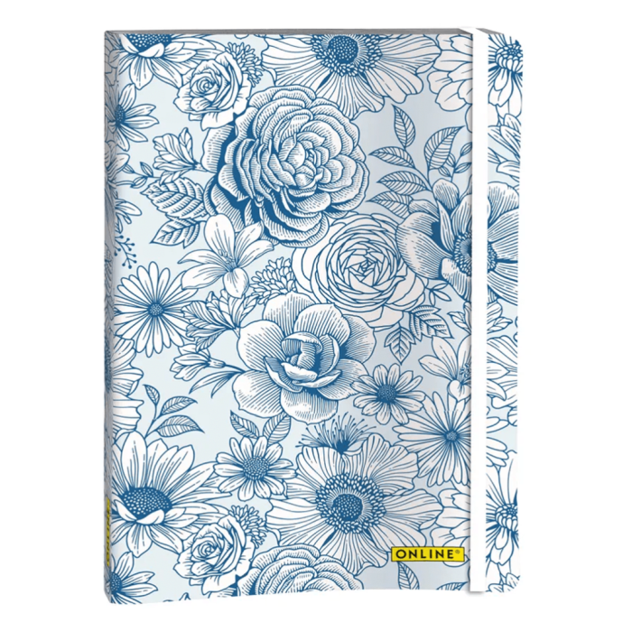 Rokovnik na pike A5 72 listov 120 g ONLINE BLUE FLOWERS