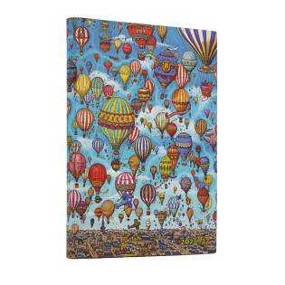 Planer 18 mesečni 2026/2027 mehke platnice horizontalna postavitev 12,5x15,5 cm PAPERBLANKS FESTIVAL DELLE MONGOLFIERE PIERRE DETECTIVE BALONI FE1985-6