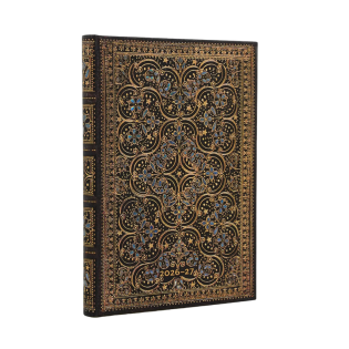 Planer 18 mesečni 2026/2027 trde platnice horizontalna postavitev 12,5x18 cm PAPERBLANKS RESTORATION QUEEN'S BINDING DE1880-4
