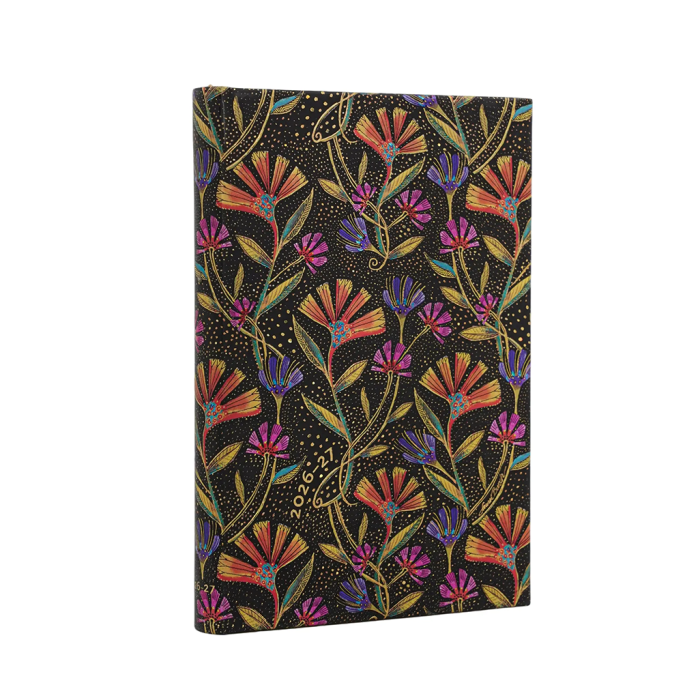 Planer 18 mesečni 2026/2027 trde platnice horizontalna postavitev 9x14 cm PAPERBLANKS WILD FLOWERS DE1876-7