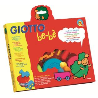 Plastelin in modelčki rezila valjček 100 g GIOTTO BE-BE set 3/1