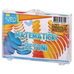 Plo&scaron;čice žetoni PVC za matematiko okrogle različnih barv NEO SAZIO set 80/1  117071