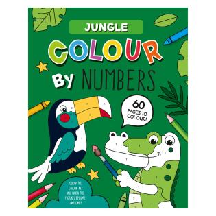 Pobarvanka po &scaron;tevilkah 60 strani A4 COLOUR BY NUMBERS DŽUNGLA 28983-JUNCC