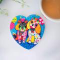 Podstavek za skodelico keramični kužka srce 10 cm LOVE HEARTS MAXWELL & WILLIAMS
