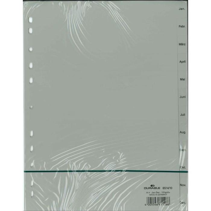 PREGRADNI KARTON A4 JAN-DEC/12 6514  DURABLE PVC SIVI