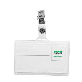 Priponka za ime kartice PVC trda 9x5,6 cm s &scaron;čipalko LEBEZ 31-070-B