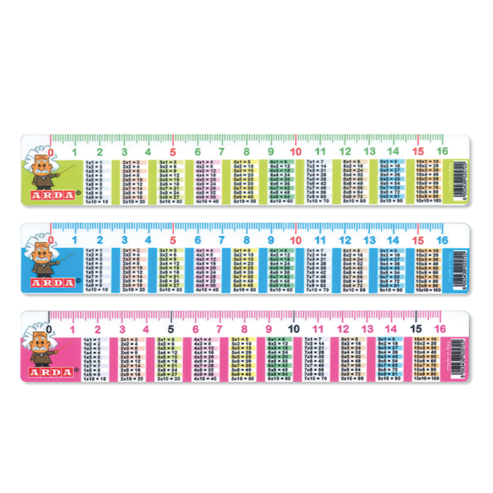 Ravnilo s po&scaron;tevanko 16 cm ARDA MATHEMATICS MATEMATIKA 28917MBAR