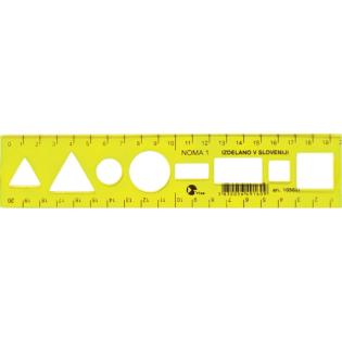 Ravnilo 20 cm &scaron;ablona NOMA 1 MALA FLEX