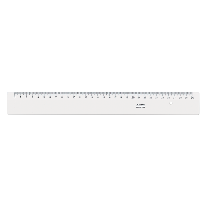 Ravnilo 30 cm bel ARDA UNI 50030SS
