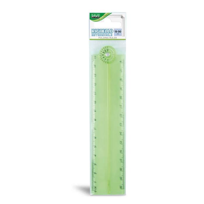 Ravnilo zložljivo barvno transparentno 30 cm LEBEZ 80522