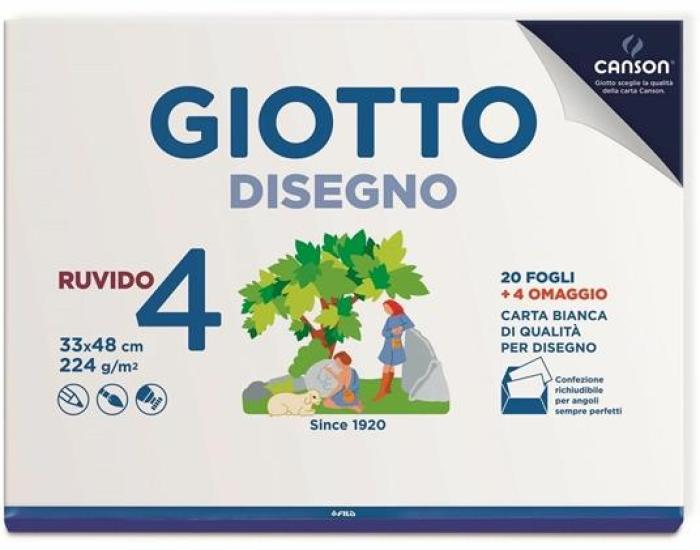 Skicirka risalni blok 24 listni grobi listi 224 g GIOTTO RUVIDO CANSON