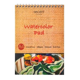 Risalni blok skicirka za akvarel 24 listni 180 g SINOART AQUARELL WATERCOLOR PAD