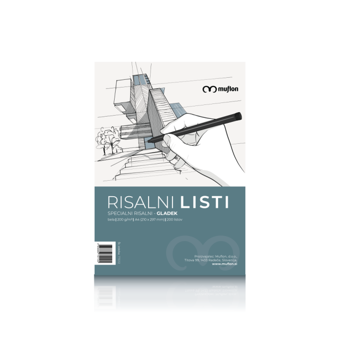Risalni list bel 200 g MUFLON &scaron;eleshamer papir en kos
