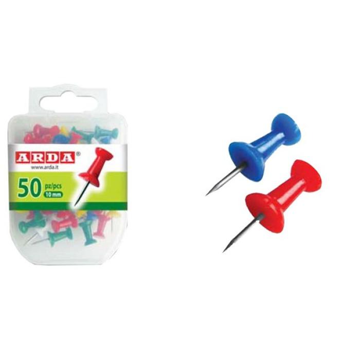 Žebljički za pluto v &scaron;katlici me&scaron;ane barve ARDA ACL05 set 50/1