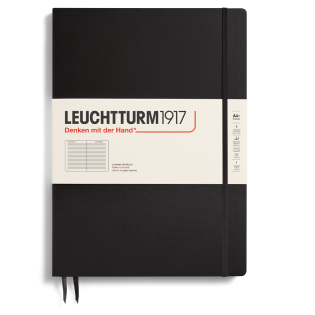 Rokovnik A4 črtni trde platnice 123 listov 100 g črn LEUCHTTURM 33491