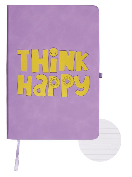 Rokovnik A5 črtni 96 listni CRESCO THINK HAPPY 110034