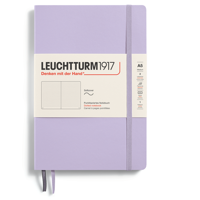 Rokovnik A5 na pike mehke platnice 123 listov 80 g lila LEUCHTTURM 365497