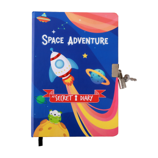 Rokovnik A5 z elastiko I-TOTAL SPACE ADVENTURE VESOLJE RAKETA XL2282