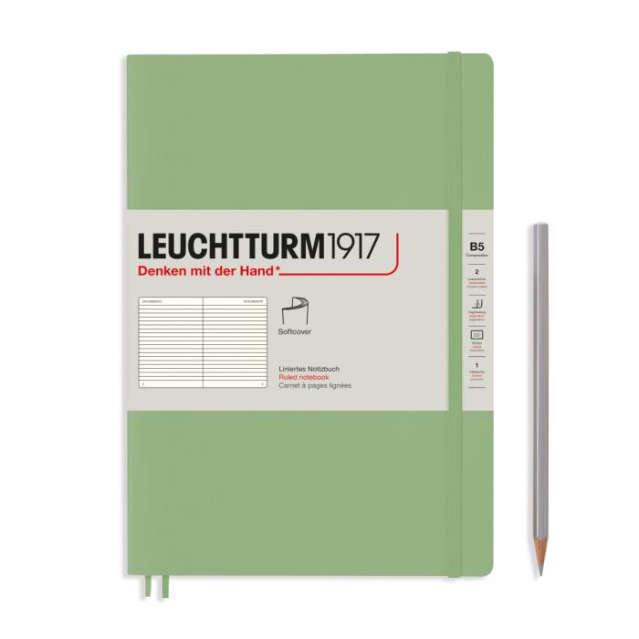 Rokovnik B5 črtni mehke platnice 121 strani 80 g LEUCHTTURM