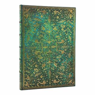 Rokovnik trde platnice brezčrtni skicirka 13x18 cm PAPERBLANKS EMERALD FLOWER NATURE'S GRACE PB1316-8