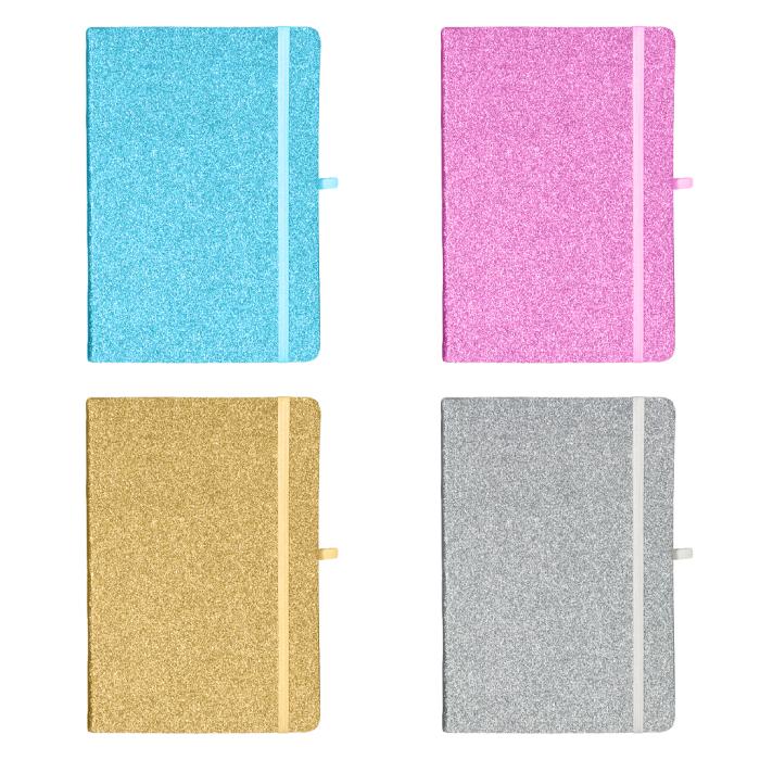 Rokovnik črtni z ble&scaron;čicami GLITTER
