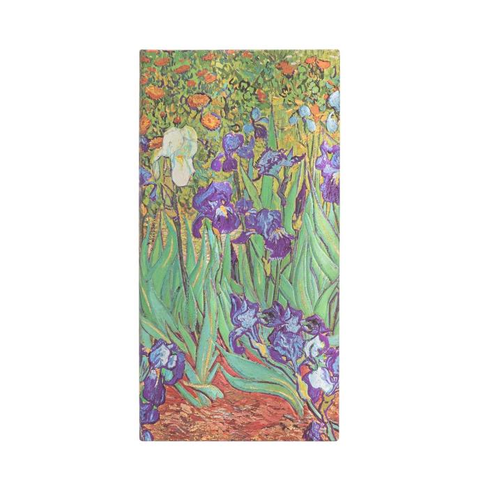 Rokovnik trde platnice črtni ozek 9,5x18 cm PAPERBLANKS VAN GOGH&rsquo;S IRISES PB8206-4