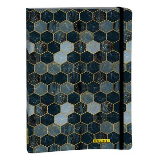 Rokovnik na pike A5 72 listov 120 g ONLINE BLUE HEXAGON 16982