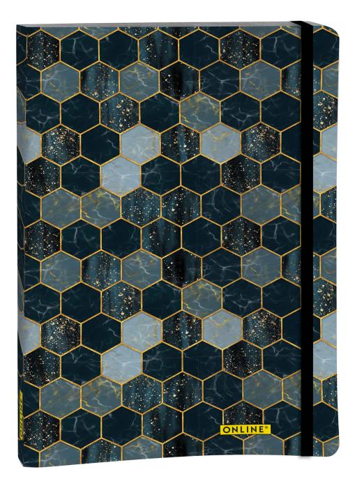 Rokovnik na pike A5 72 listov 120 g ONLINE BLUE HEXAGON 16982