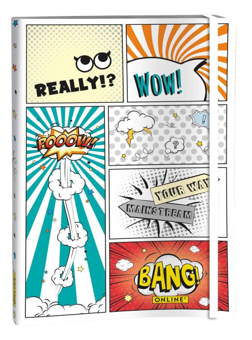 Rokovnik na pike A5 72 listov 120 g ONLINE COMIC STYLE POP ART STRIP 16983