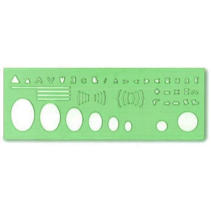 Šablona z elipsami in simboli za matematiko ARDA NORMOGRAFO 7133